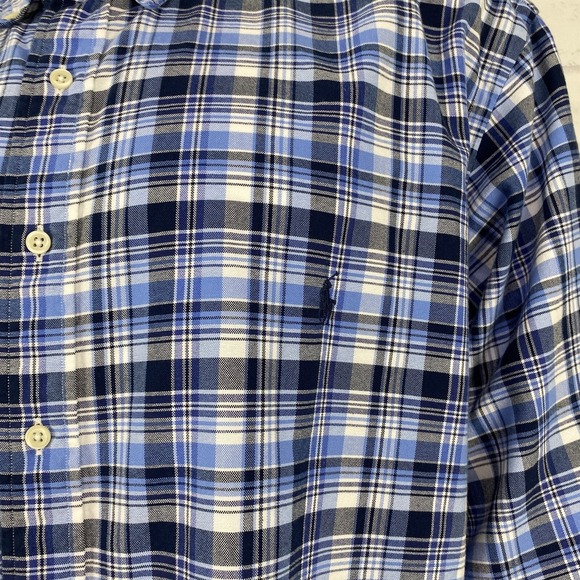 Ralph Lauren‎ Shirt Men's 2XB Big Long Sleeve Button Down Blue Plaid Pony - Picture 3 of 14